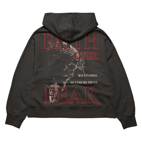 FAITH OVER FEAR  HOODIE 100% COTTON FLEECE*PRE-ORDER*